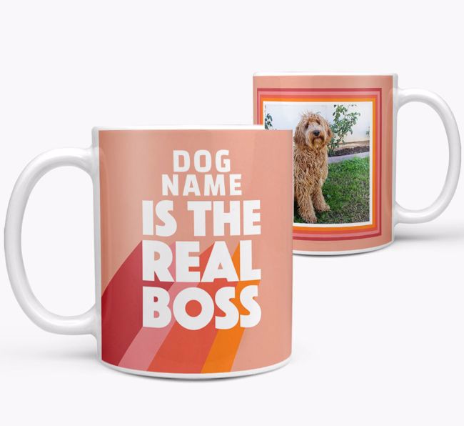 Photo Upload 'Real Boss' - Personalized {breedFullName} Mug
